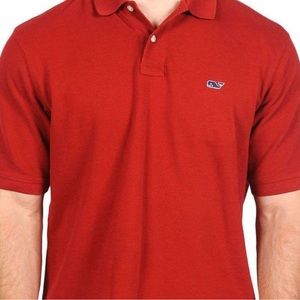 Vineyard Vines Classic Pique Polo red size M